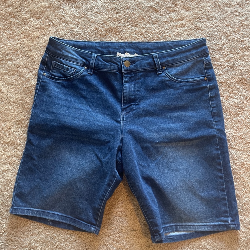 Workshop Republic Clothing Dark Blue Jean Shorts size 16